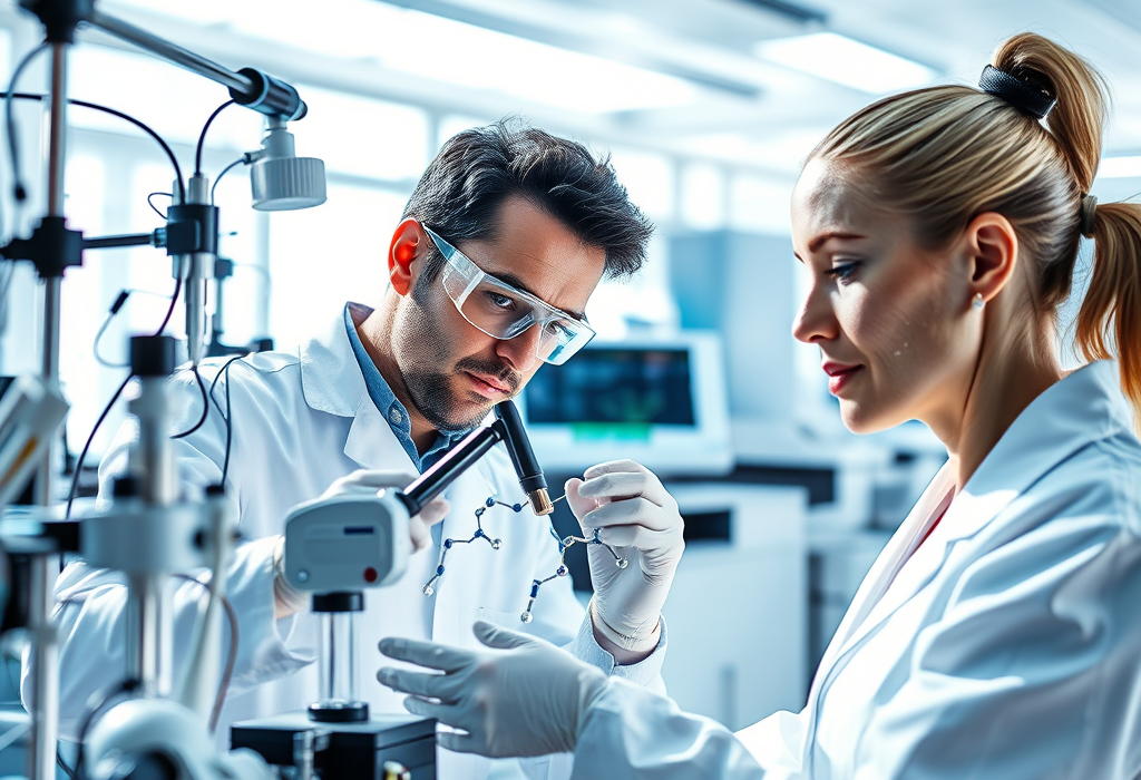 Scientists working in a laboratory setting.