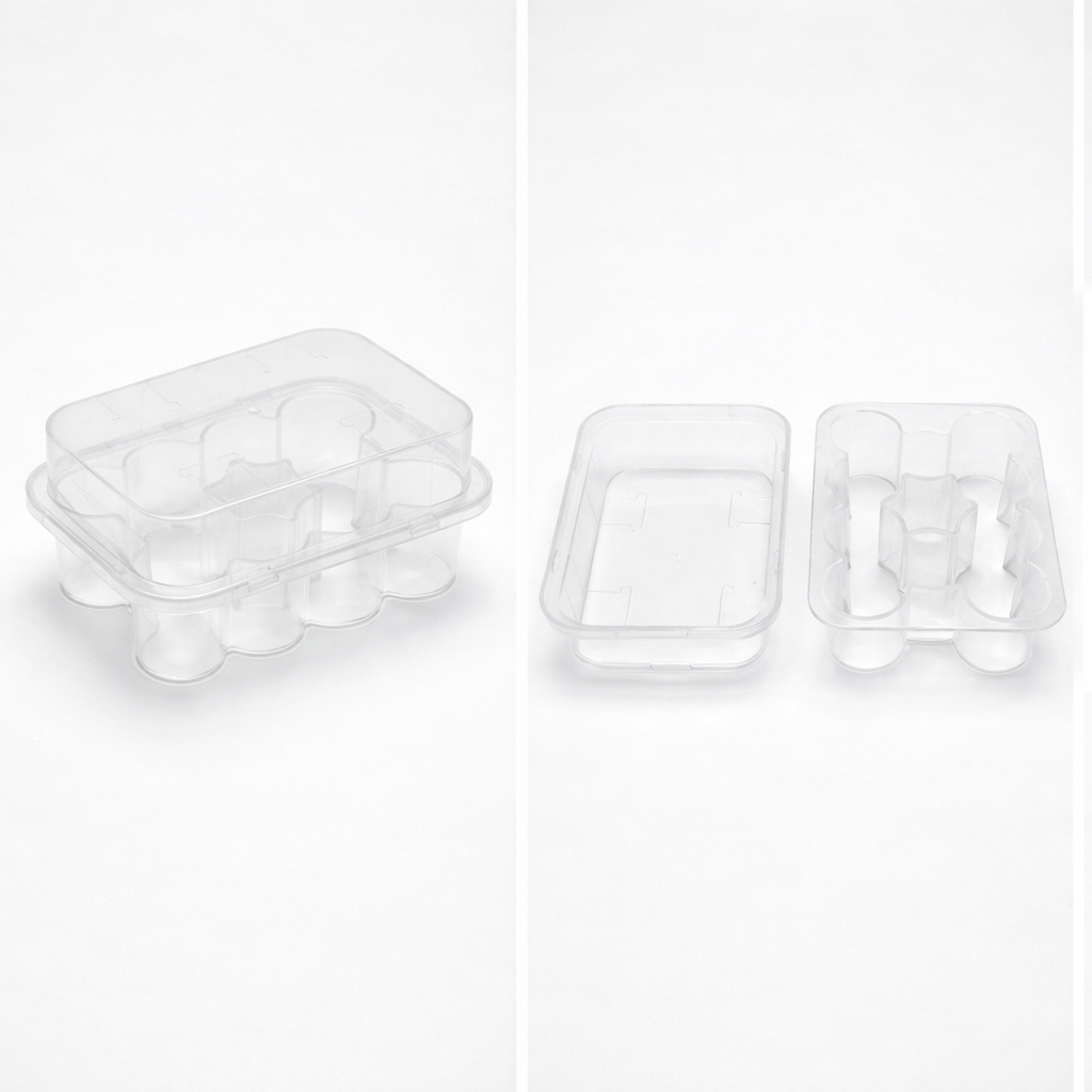 10-Slot Clear Plastic Storage Box for 3ml Vials – Secure Snap-Container