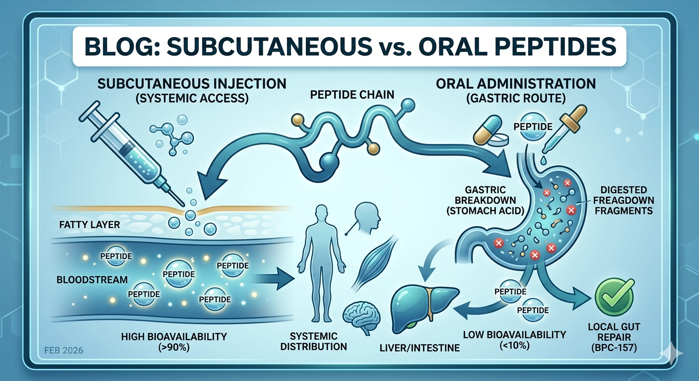 Subcutaneous vs. Oral admin.